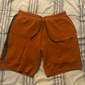 Men’s Nike Sweat Shorts with Zippers Orange XXL